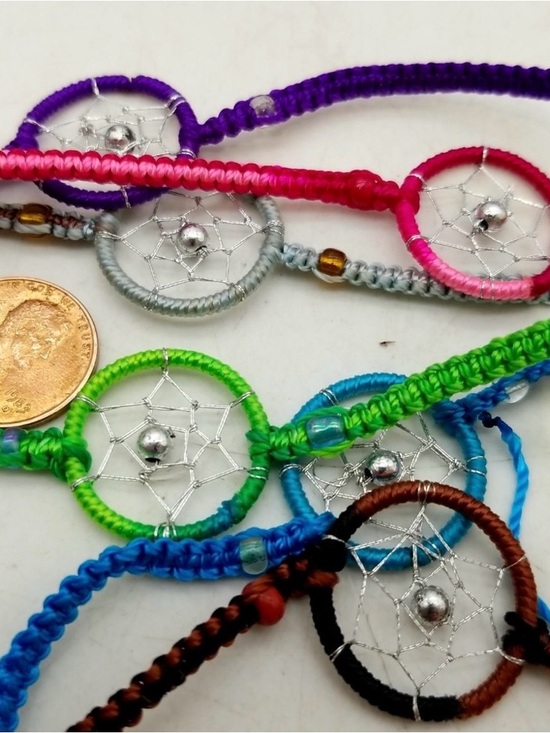 NWT 5/$10 Colorful Boho Dreamcatcher Friendship Bracelets - Picture 2 of 4